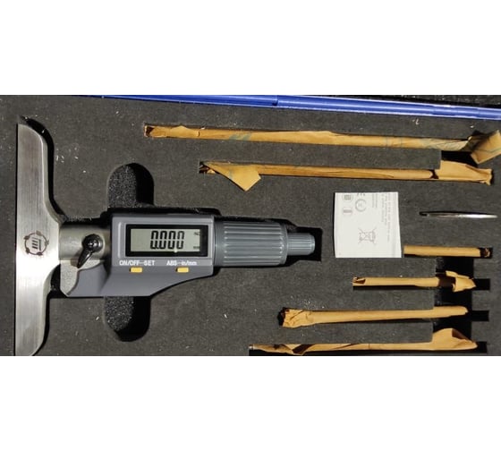 Изображение товара Глубиномер Туламаш микрометрический ГМЦ-100 0,001 эл. 142106