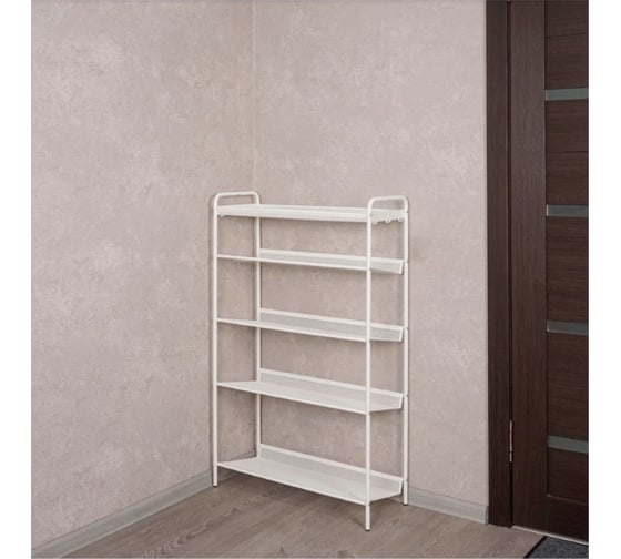 Изображение товара Обувница  Этажерка для обуви ЗМИ 5-и полочная Женева 25  12 пар обуви  Цвет белый ПДО Ж25 Б ПДО Ж25  Б