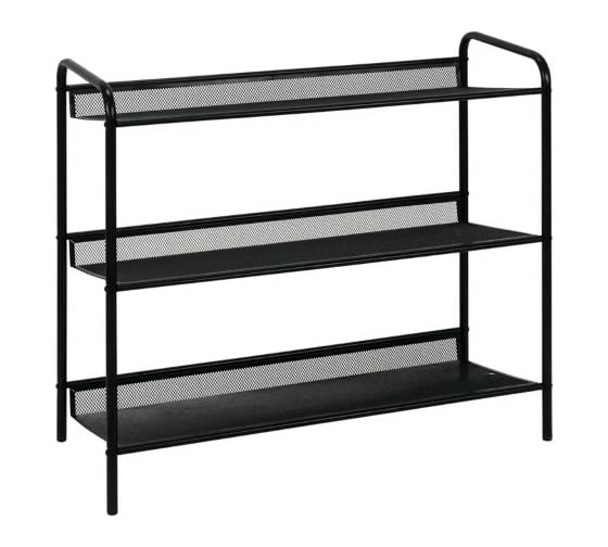 Изображение товара Обувница  Этажерка для обуви ЗМИ 3-х полочная Женева 23  9 пар обуви  Цвет черный ПДО Ж23 Ч ПДО Ж23  Ч