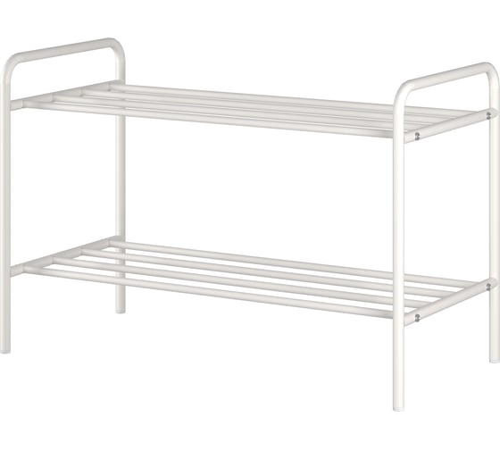 Изображение товара Обувница / Этажерка для обуви ЗМИ Альфа 22 / 2 полки / 6 пар обуви / цвет белый ПДОА22 Б ПДОА22  Б