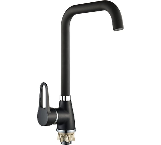 Изображение товара Смеситель для кухни Rainsberg черный, однорычажное управление, силумин R0613HF