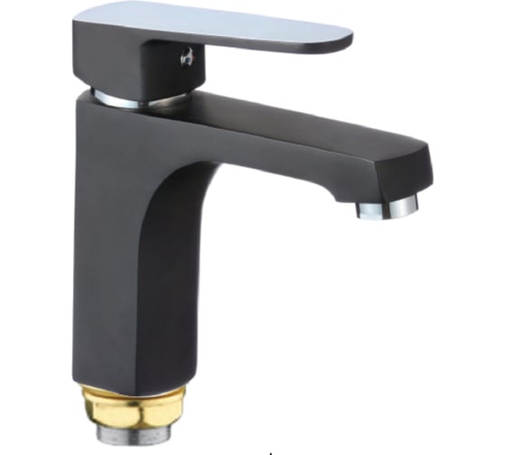 Изображение товара Смеситель для раковины Rainsberg черный матовый, однорычажное управление R0201F-1