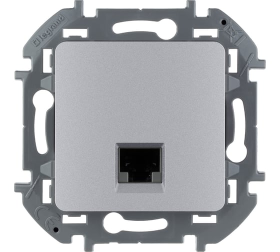 Изображение товара Розетка Legrand компьютерная RJ45 категория 6 UTP Legrand Inspiria алюминий 673832
