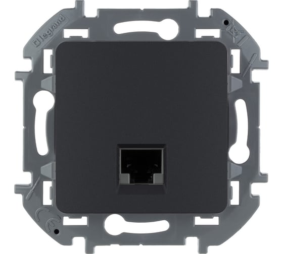 Изображение товара Розетка Legrand компьютерная RJ45 категория 6 UTP Legrand Inspiria антрацит 673833