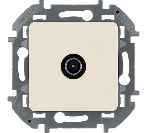 Изображение товара Розетка Legrand TV (телевизионная) Legrand Inspiria проходная 14дБ 5-862мГц слоновая кость 673861