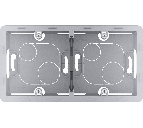 Изображение товара Коробка накладного монтажа Legrand - 2 поста - INSPIRIA - алюминий 673992