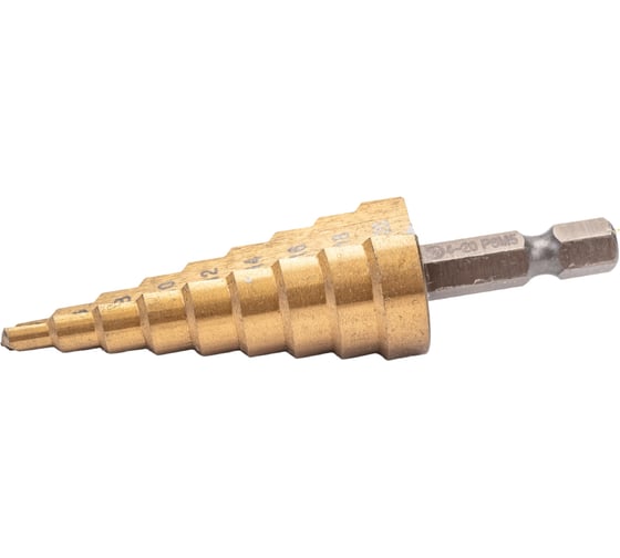 Изображение товара Сверло ступенчатое 4-20 мм, 9 размеров Резолюкс 31402