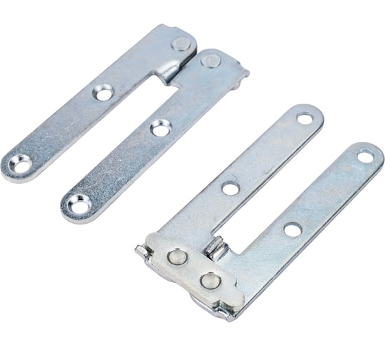 Изображение товара Ломберная петля Левша плоская, 130x15 мм, сталь, 2 шт. цинк У8-3319.Ц