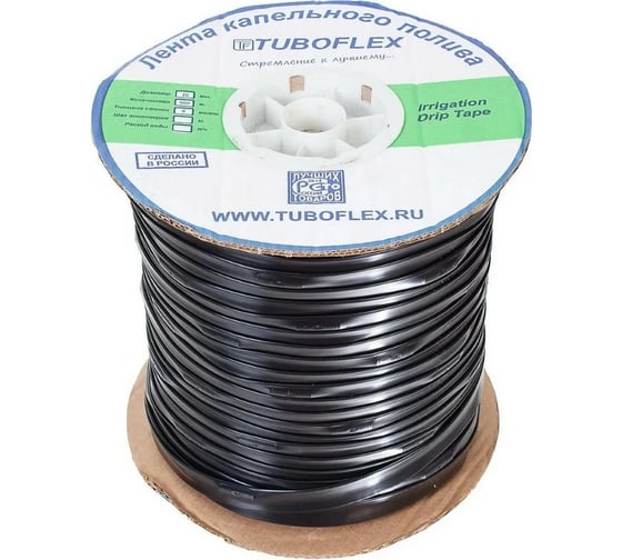Изображение товара Лента капельного полива TUBOFLEX 500 м, с шагом между эмиттерами 40 см ЛЛКП50004-8М 4620759669387