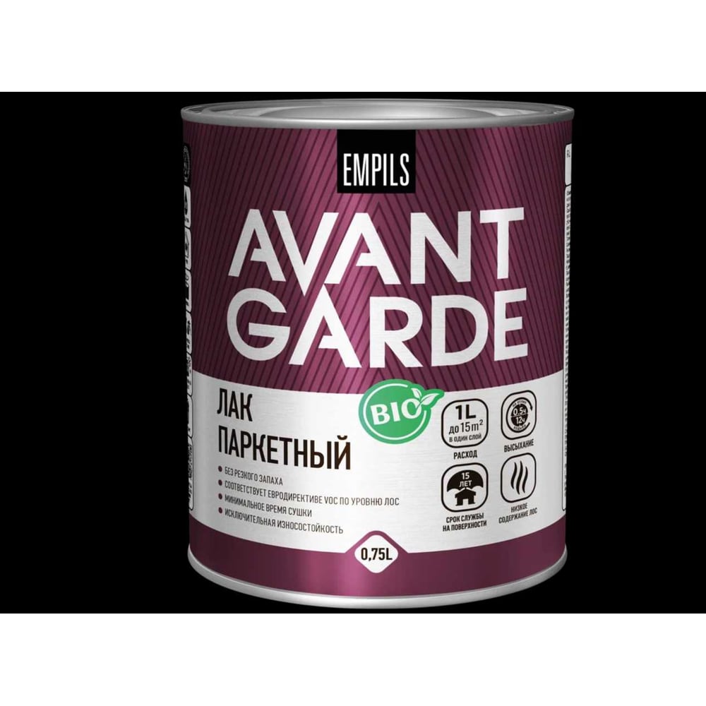 Изображение товара Паркетный лак Avantgarde высокотвердость полуматовый 0.75 л бесцветный Изображение товара Паркетный лак Avantgarde высокотвердость полуматовый 0.75 л бесцветный