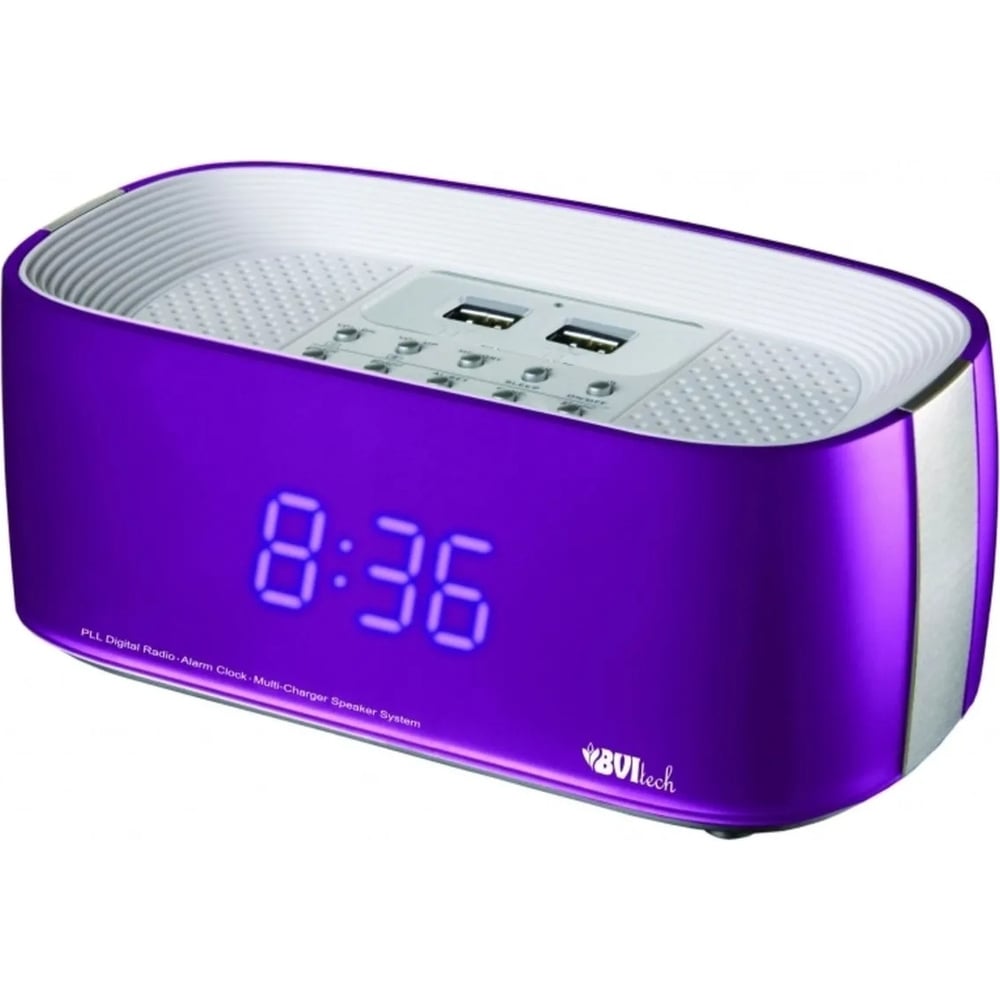 Изображение товара Сетевые радио-часы BVItech BV-231BPU голубые и пурпурные