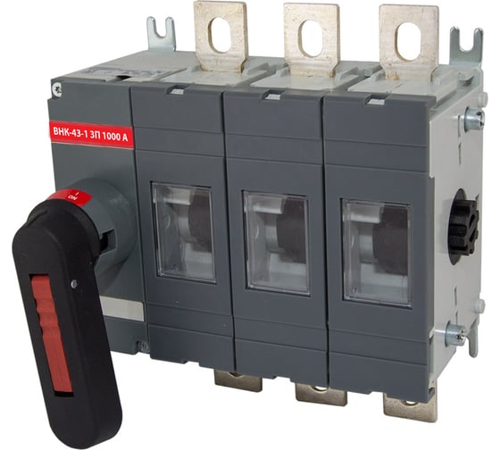 Изображение товара Рубильник TDM ELECTRIC ВНК-43-1 3П 1000А с установленной фронтальной ручкой управления SQ0744-0008