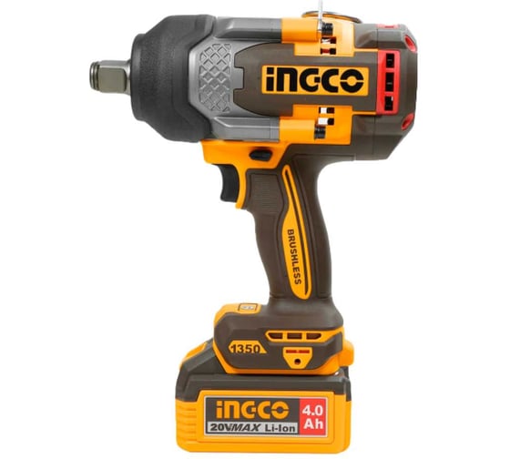 Изображение товара Гайковерт INGCO 1350Нм, Акк, Б/щ, P20S(20В) CIWLI201355