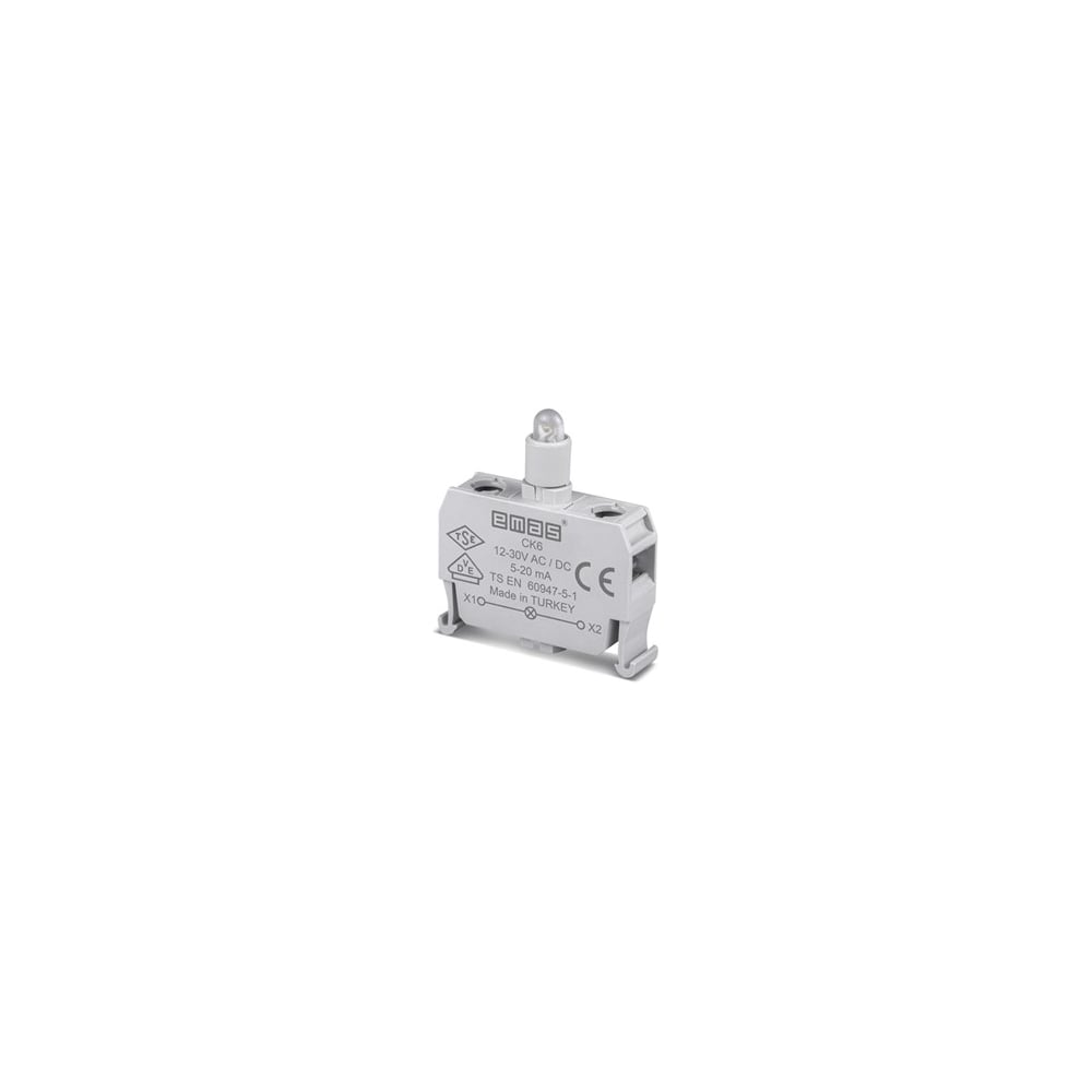 Блок подсветки Emas светодиод, красный цвет, серия C, 12-30В AC/DC CK6