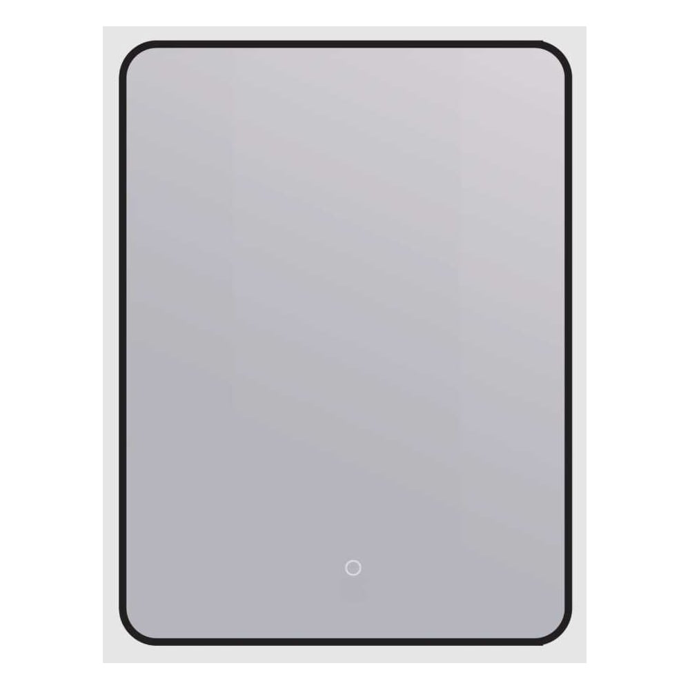 Зеркало с подсветкой DQ Гамбург Hamburg Лайт 60x80 см, черное DQMHAM6080BLKLT