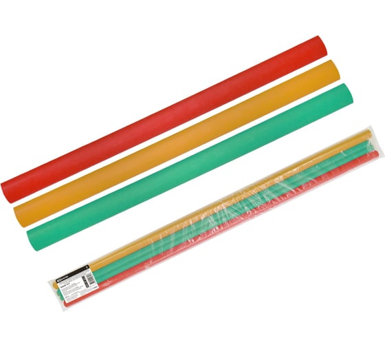 Изображение товара Термоусаживаемые трубки TDM ELECTRIC, клеевые, набор 3 цвета по 3 шт. ТТкНГ3:1-30/10 SQ0548-1512