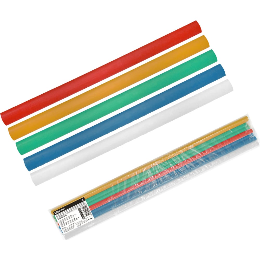 Клеевые термоусаживаемые трубки TDM ленты клеевые для декора 5 шт 1 мм 18 м разноцветные