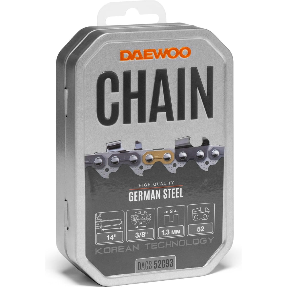 Изображение товара Цепь пильная DAEWOO 52 звеньев, 3/8, 1,3 мм DACS 52C93