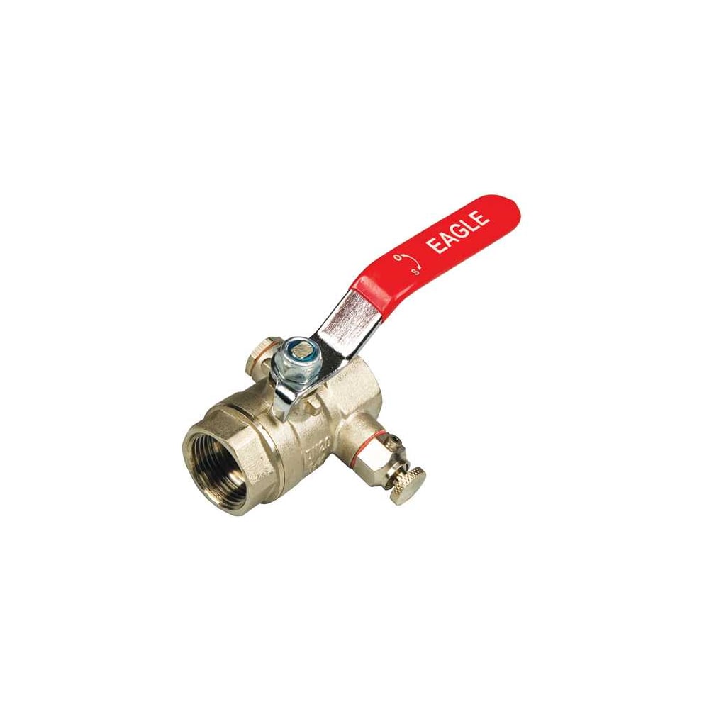 Кран шаровой полнопроходной BYR PEX c дренажом и сбросником 1 1/4 FF PN 25, стальная ручка (4 шт) 9244В-4