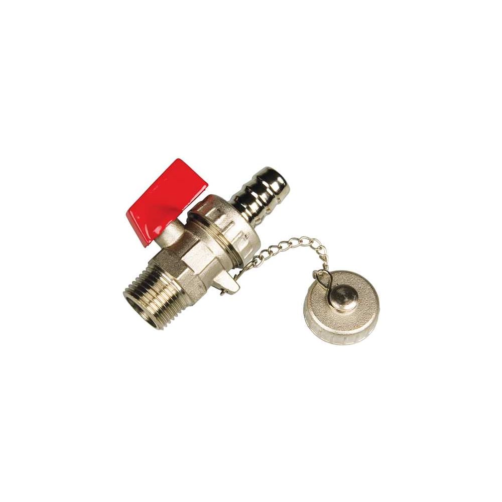 Кран сливной шаровой BYR PEX 1/2 с пробкой для концовки коллектора (25 шт) 9621-25