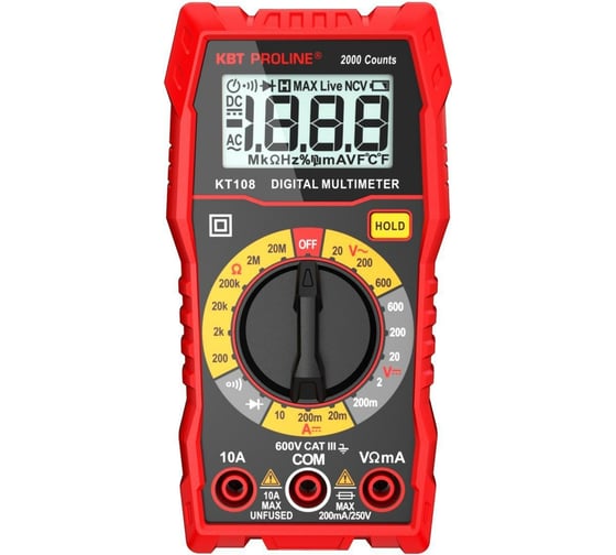 Изображение товара Цифровой мультиметр КВТ KT 108 PROLINE 86324