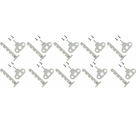 Изображение товара Оконный ограничитель для ПВХ Левша белый, 10 шт. У1-56410.Б