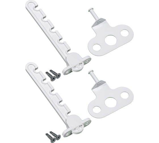 Изображение товара Оконный ограничитель для ПВХ Левша белый, 5-позицион., 2 шт. У1-56602.Б