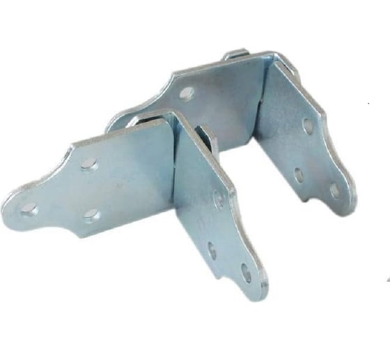 Изображение товара Комплект соединительных угловых кронштейнов Левша 81x60х23 мм, на 2 угла, цинк У8-5240.Ц