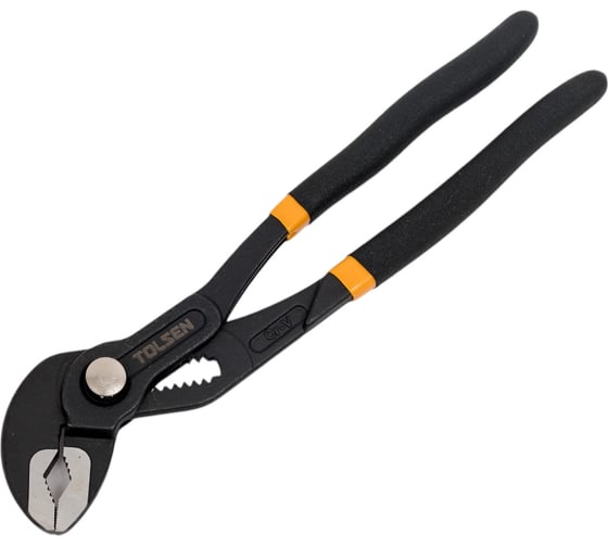 Изображение товара Клещи TOLSEN переставные черные усиленные с кнопкой 250мм 10“ 10329
