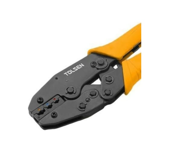 Изображение товара Клещи TOLSEN для обжима кабелей с трещоткой 220мм 38056