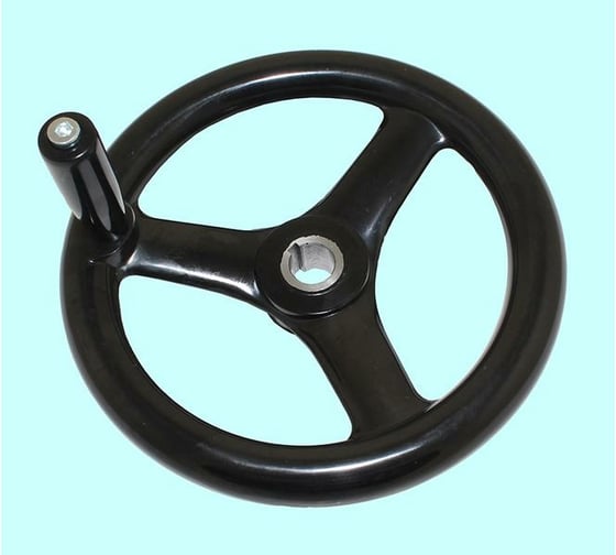 Изображение товара Маховик TLX 160x16x38x5мм DxdxHxb с 3-мя спицами, бакелит с ручкой 65919