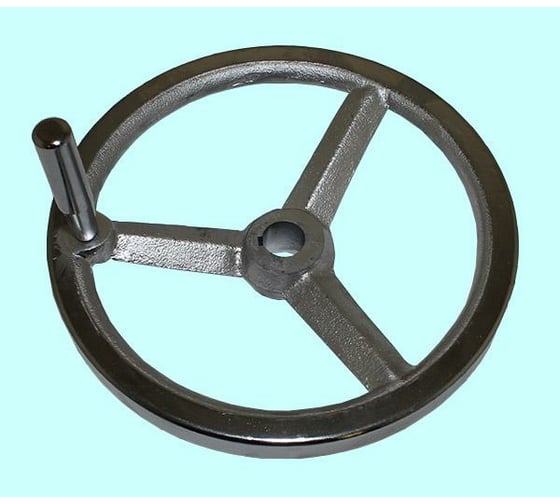 Изображение товара Маховик TLX 200x18x45x6мм DxdxHxb с 3-мя спицами, чугун с ручкой 65906