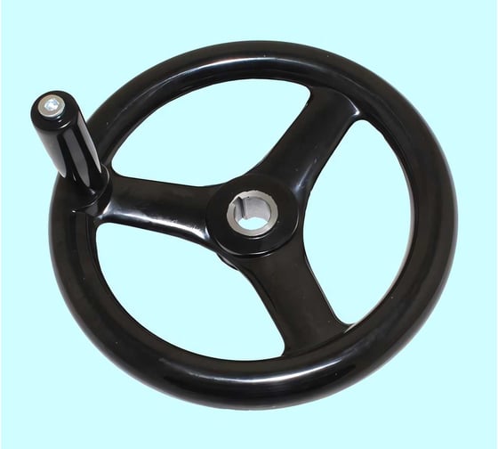 Изображение товара Маховик TLX 125x12x30x4мм DxdxHxb с 3-мя спицами, бакелит с ручкой 65918