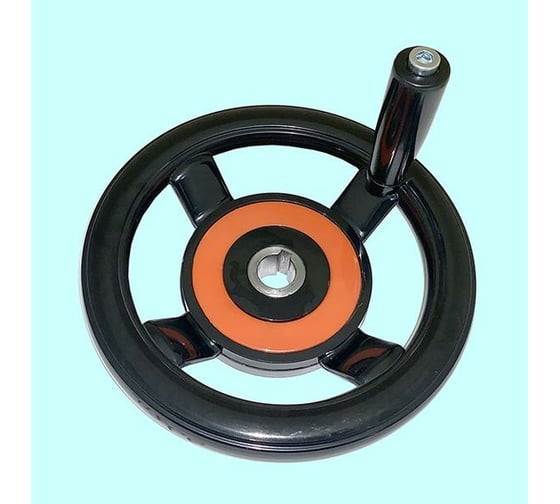 Изображение товара Маховик TLX 200x20x49x6мм DxdxHxb с 4-мя спицами, бакелит с ручкой 70266