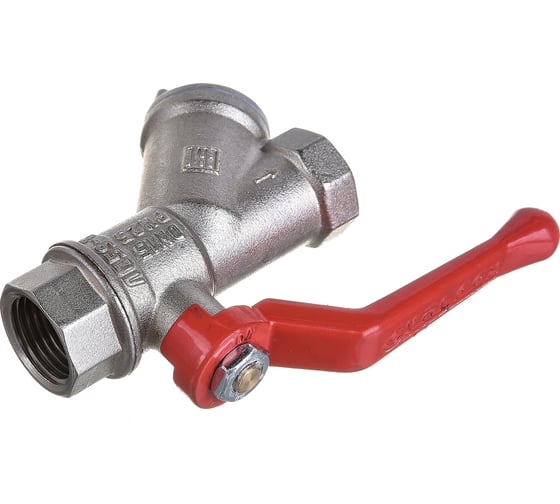 Изображение товара Шаровой кран с фильтром VALFEX PREMIUM для воды, 1/2" ВР/ВР, рычаг VF.292.NR1.012.PREMIUM