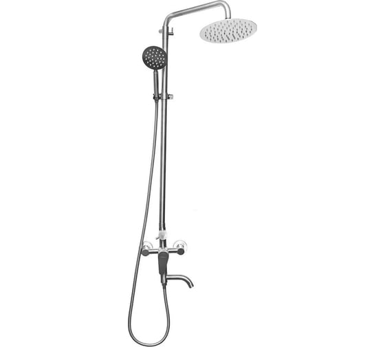 Изображение товара Душевая стойка WISENT со смесителем, круглым тропическим душем и лейкой из нержавеющей стали W3502