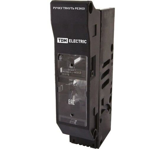 Изображение товара Выключатель-разъединитель TDM ELECTRIC с функцией защиты ПВР 00 1П 160A SQ0726-0101