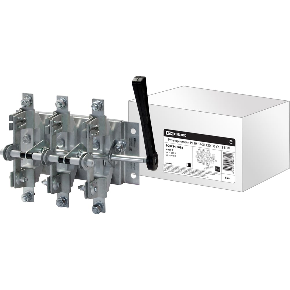 Изображение товара Разъединитель TDM ELECTRIC РЕ19-37-31120-00 УХЛ3 400A SQ0724-0038