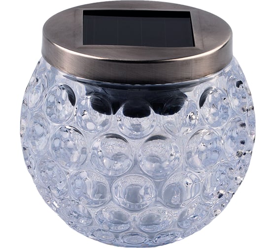 Изображение товара Садовый светильник ЭРА ERASF22-31 Хрустальный шар, на солнечной батарее, 10 см, Б0053378