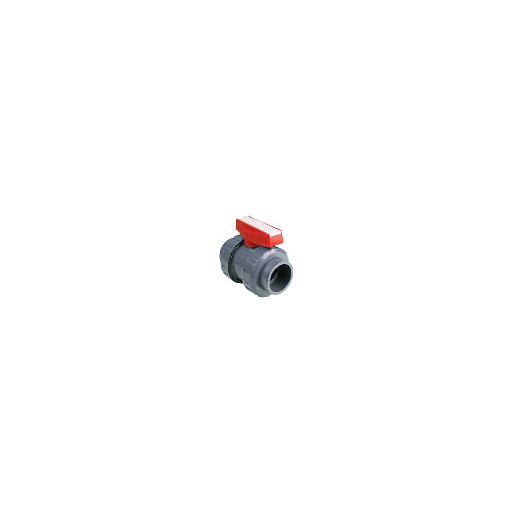 Кран шаровой PIMTAS ПВХ 40 под клей, PTFE/EPDM, Турция 205 00 040 2 ТСК0004П