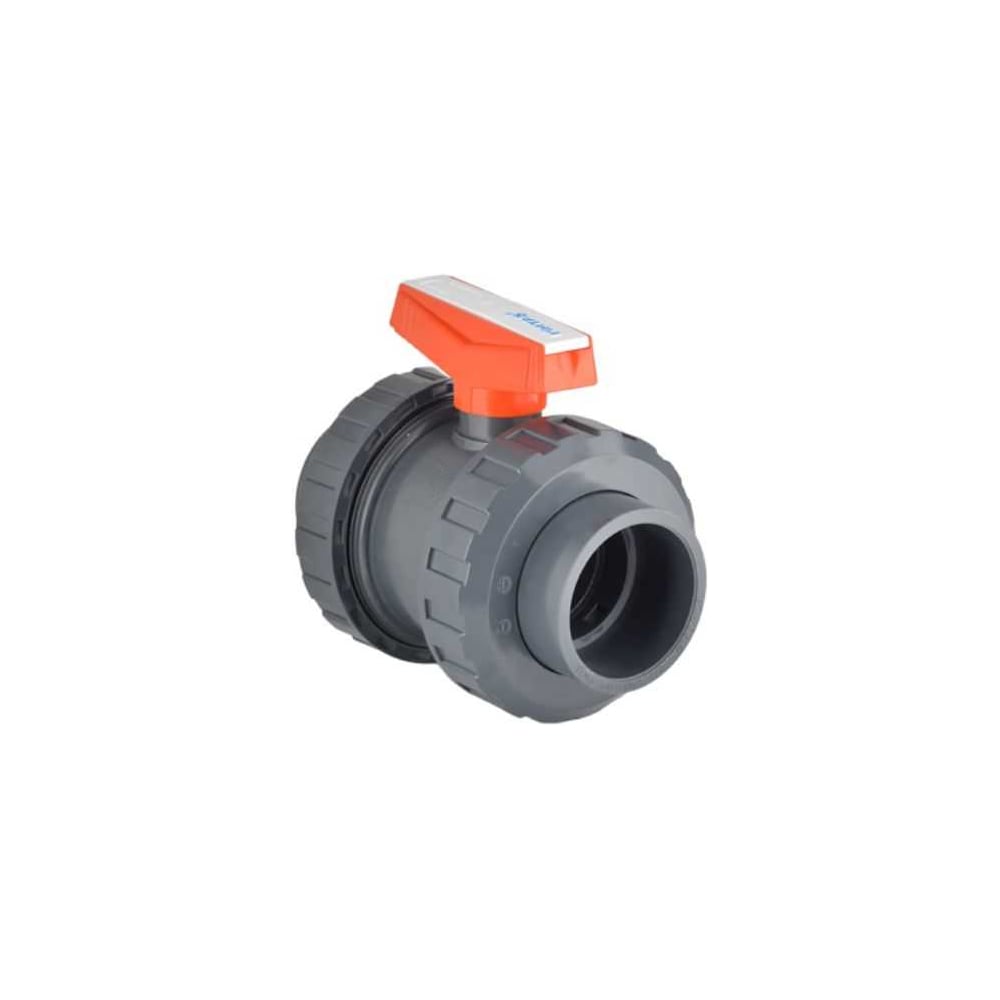 Кран шаровой PIMTAS ПВХ, 32 мм, под клеевое соединение, PTFE/VITON, Турция 234 00 032 2 ТСК0003П_В