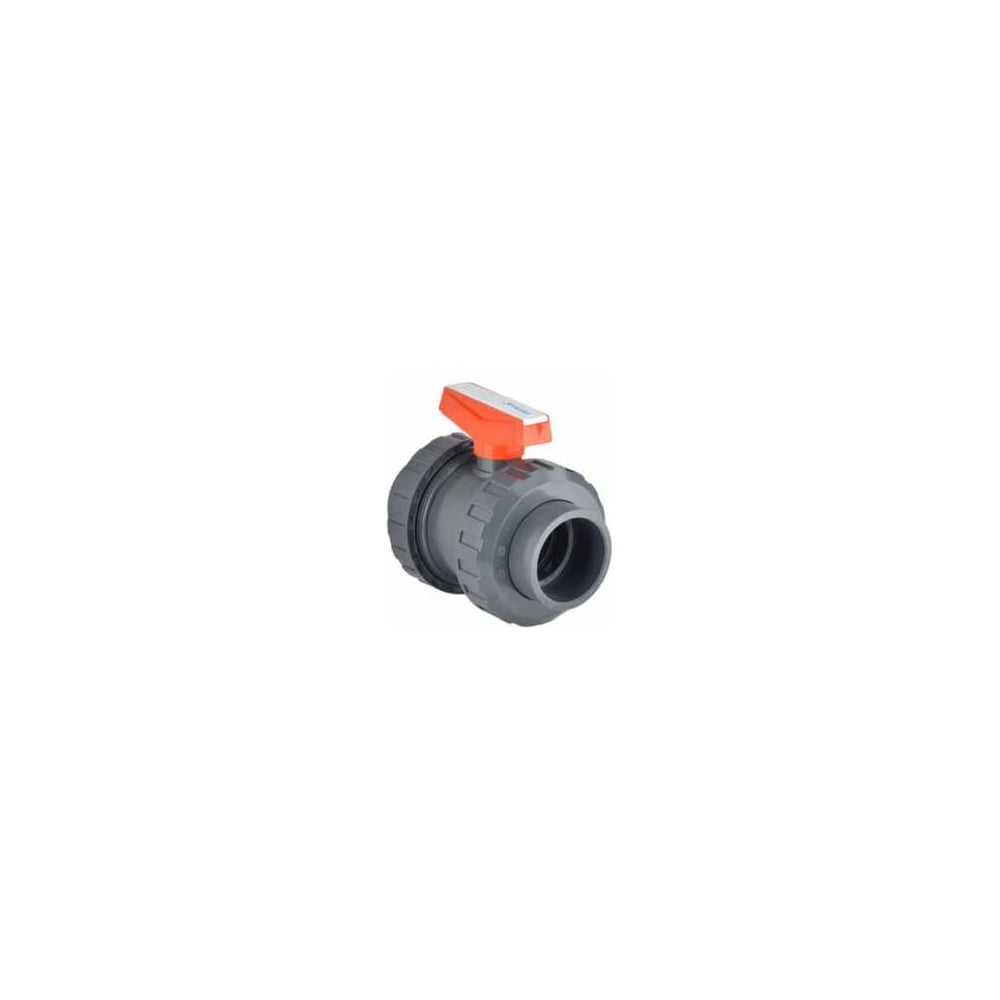 Кран шаровой PIMTAS ПВХ 50 под клей, PTFE/EPDM, Турция 205 00 050 2 ТСК0005П