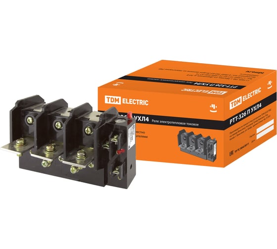 Изображение товара Тепловое реле TDM ELECTRIC РТТ-326 П УХЛ4 125А (106,0 - 143,0)А SQ0741-0006
