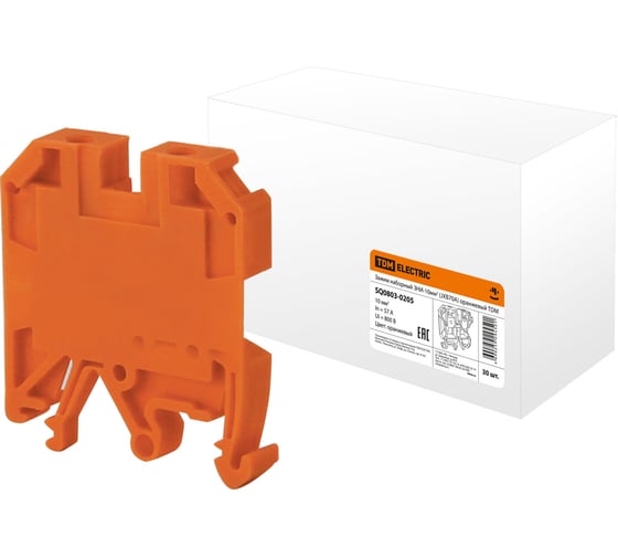 Изображение товара Наборный зажим TDM ELECTRIC ЗНИ-10мм2 (JXB70А) оранжевый SQ0803-0205