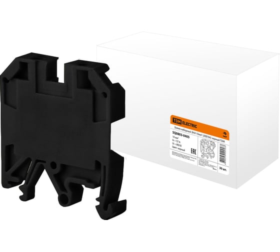 Изображение товара Наборный зажим TDM ELECTRIC ЗНИ-10мм2 (JXB70А) черный SQ0803-0405