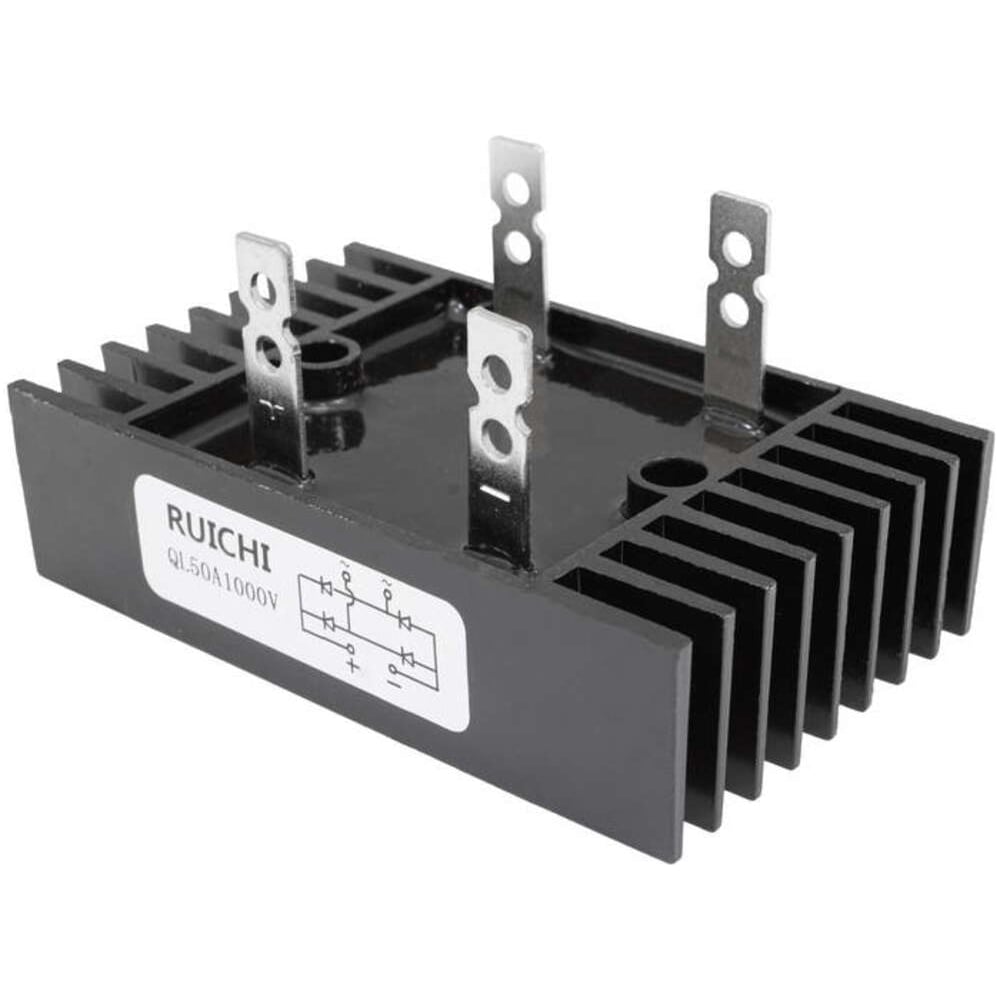 Однофазный диодный мост с охладителем RUICHI QL50A 50A 1000V (60x100) 61742