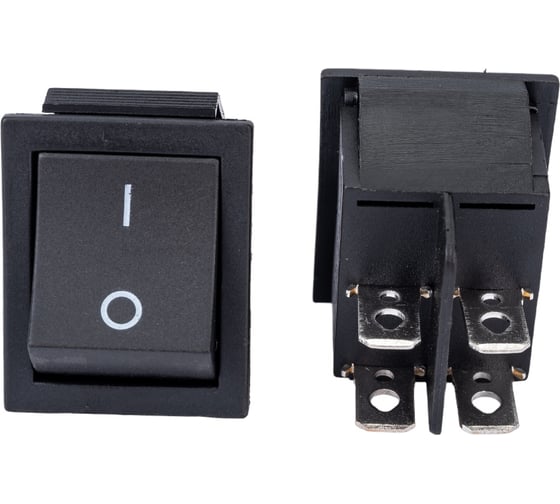 Изображение товара Клавиша Nord-Yada 250V 16А черная (4контакта) ON-OFF (2шт в упаковке) 905444