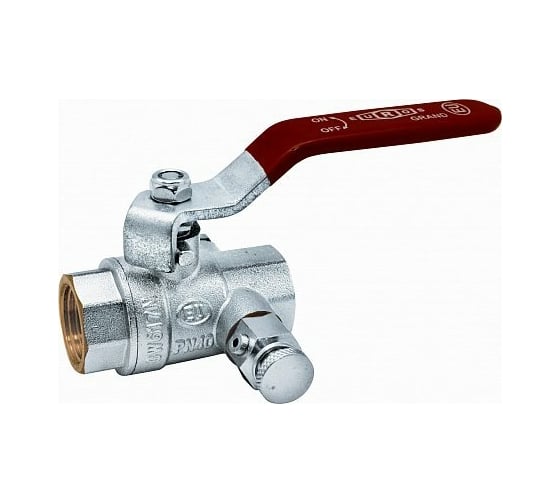 Изображение товара Кран шаровой KROMWELL Grand c дренажём 1/2" ВР-ВР ручка - усиленный рычаг EU.YT1016032 12_k