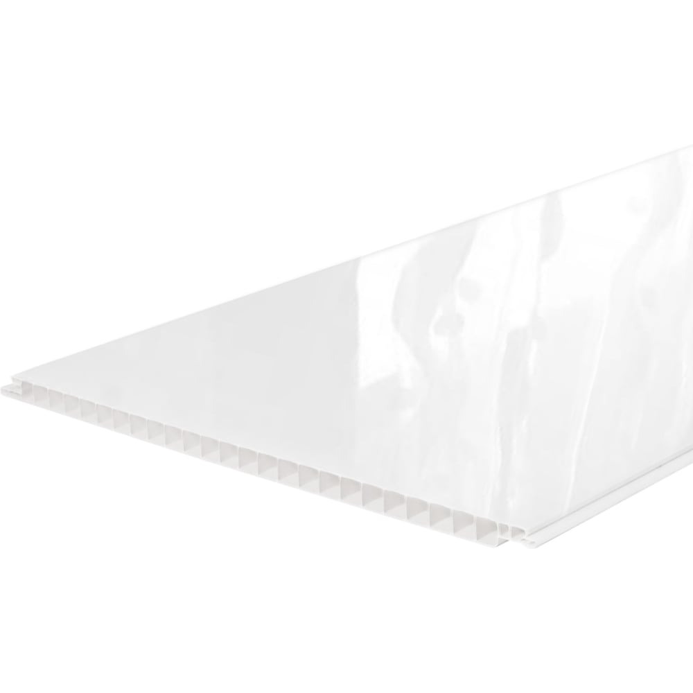 Панель STELLA пвх 2,7x0,25 (белая глянцевая ) light (уп.15шт.) ЦБ-00006124