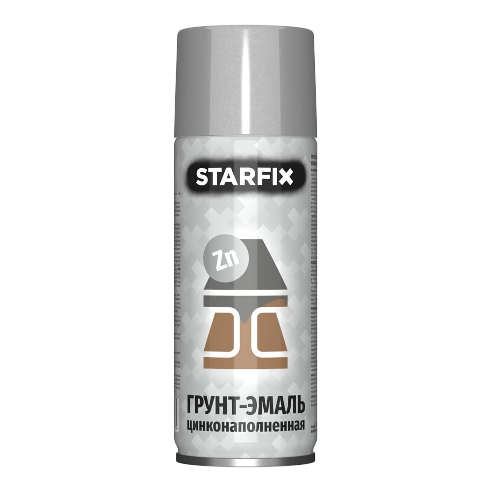 Изображение товара Грунт-эмаль цинконаполненная STARFIX серебристая, 520 мл ЦИ-0904164750 Изображение товара Грунт-эмаль цинконаполненная STARFIX серебристая, 520 мл ЦИ-0904164750
